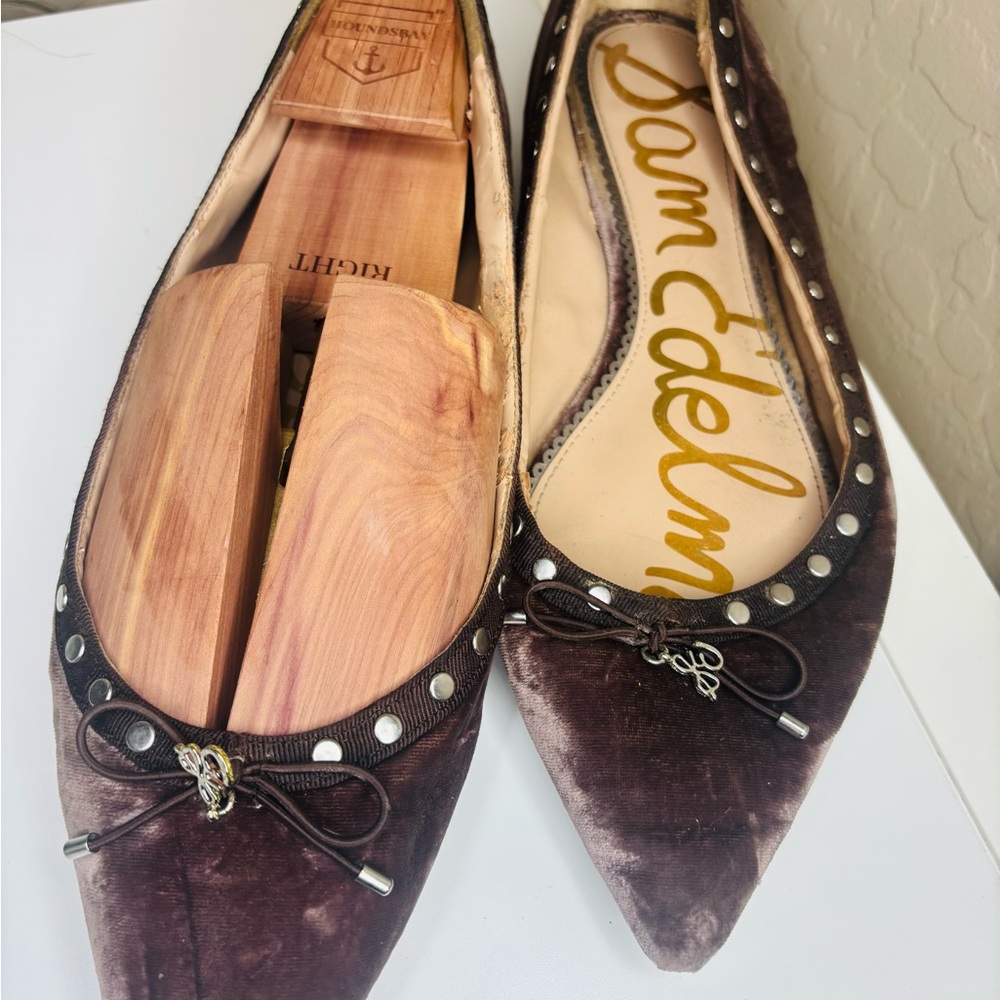 Sam Edelman Brown Velvet Women's Flats